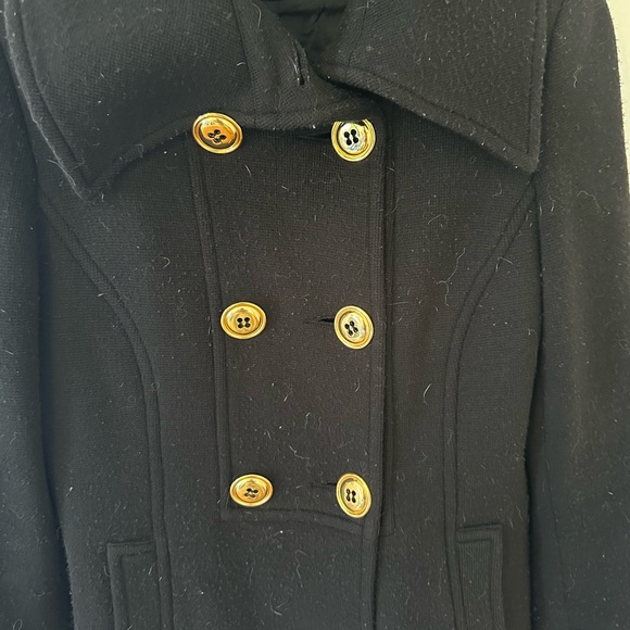 Elliott Lauren Navy 6 Button Wool Pea Coat - size medium - Picture 3 of 7